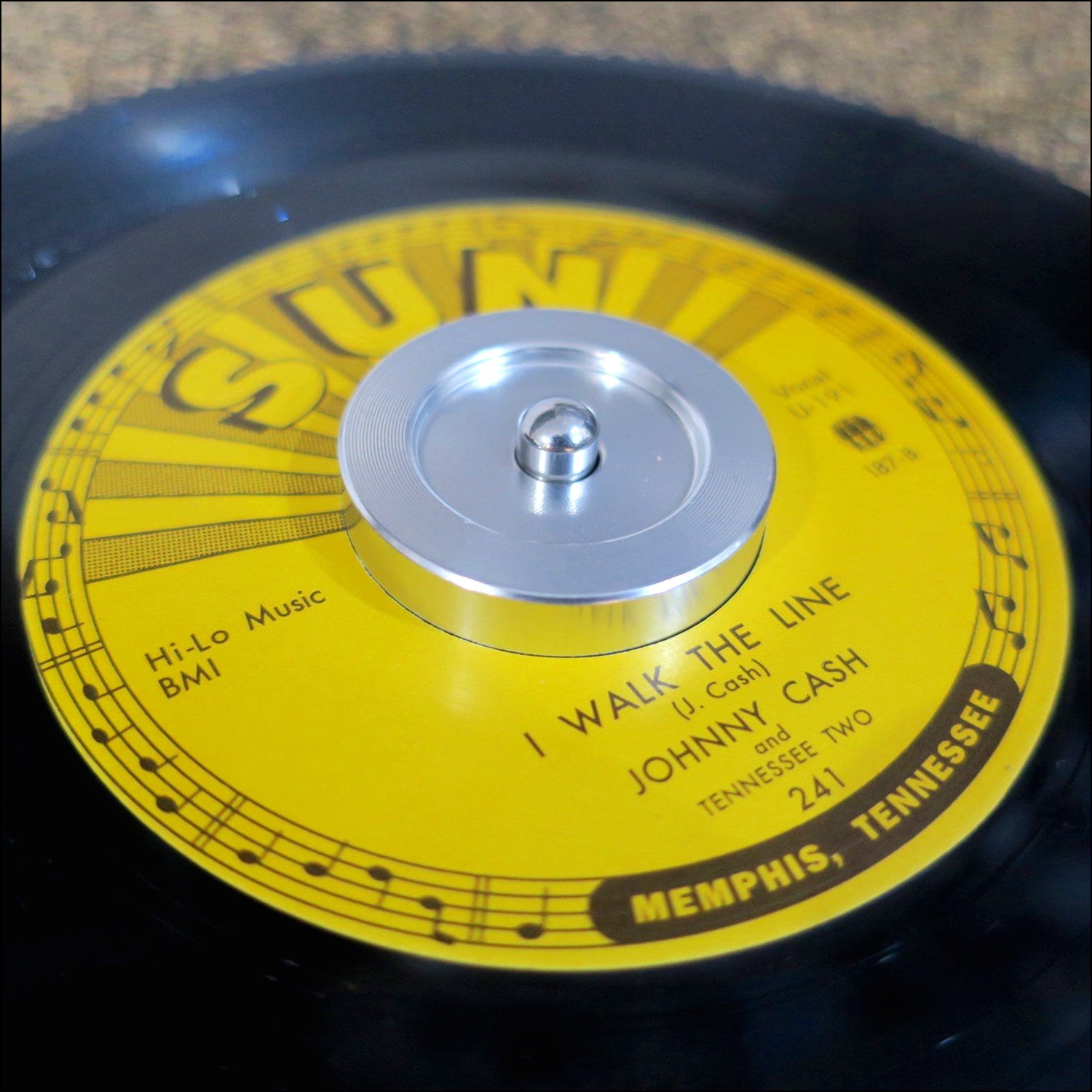 45 Adapter for 7" Vinyl Records Aluminium