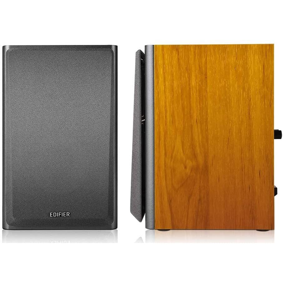 Edifier R1000T4 Active 2.0 Powered Bookshelf Speaker System For TV, PC, Laptop, Computer - 24W Total Power Output - 4" Bass Driver - Brown [Tech & Turntables]