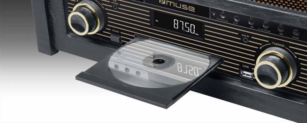 Muse Micro System CD w/ Turntable 20W - Black wood [Tech & Turntables]